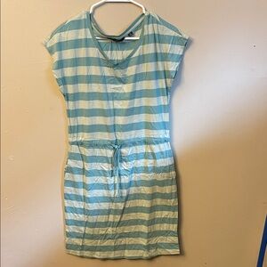 Striped Aqua and White Mini Dress 5/$50